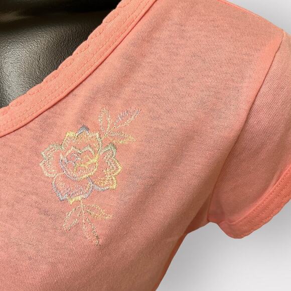 Elizabeth Adams Sport NEW VINTAGE Single Stitch Tee sz M Pastel Embroidery Shirt - Picture 4 of 10